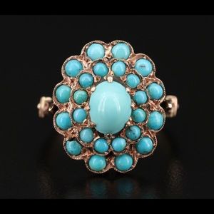 VINTAGE 💍 14k Gold Turquoise Ring